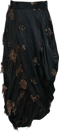 Uma Wang embroidered skirt - Black