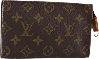 Louis Vuitton Pre-owned Clutches, female, Brown, Size: ONE SIZE Pre-owned Canvas Pouch