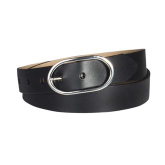 Calvin Klein Womens Dress Belt, Black Center Bar, Medium