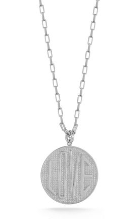 Glaze Jewelry Sterling Silver Love Medallion Necklace