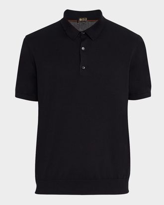 Loro Piana Mens Island Cotton Polo Shirt