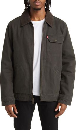 Levi's Corduroy Collar Workwear Jacket in Olive at Nordstrom, Size Small