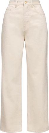 Moncler Broek - Dames - Wijde Broeken - Beige - S - Broeken