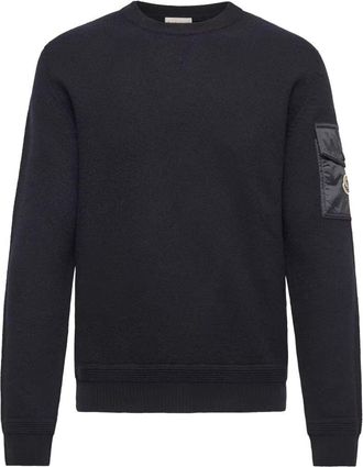Moncler SLEEVE POCKET SWEATER Size: XL, colour: NAVY