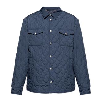 Etro Gewatteerde jas - Heren - Zomerjassen - Blauw - 2XL - Polyester - Jassen