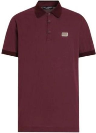 Dolce & Gabbana Stijlvolle Polo Shirt - Heren - Polos - Rood - L - Tops