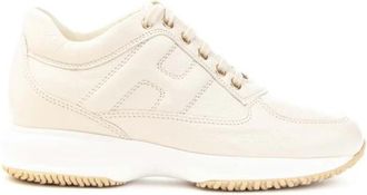 Hogan Interactive Sneakers - Dames - Sneakers - Beige - 39 1/2 EU - Leer - Schoenen