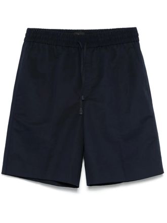 Brioni Shorts met slub-textuur - Blauw