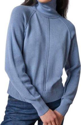 Lilla P Relaxed Turtleneck Sweater In Bluebell