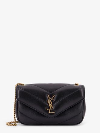 Saint Laurent Borsa a spalla Loulou Mini in pelle con impunture Chevron - SAINT LAURENT - gender_Woman