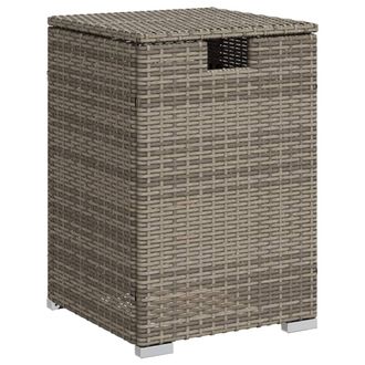 vidaXL Mesa Cubierta Para Bombona De Propano Rat&aacute;n Gris 40x40x60 Cm Vidaxl