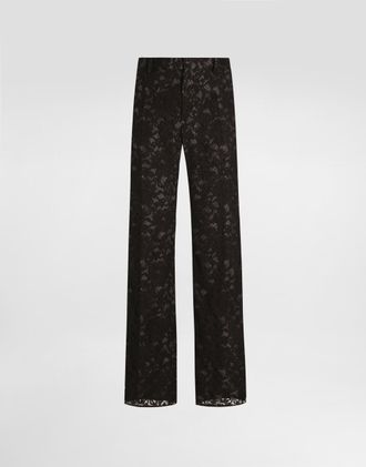Dolce & Gabbana Lace Trousers Lined With Silk - Man Multi-colored 44