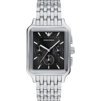 Emporio Armani Tank Chronograph Bracelet Watch, 34mm x 50mm in Silver at Nordstrom
