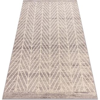 RugsX Rugsx - Carpet Wool angel 1188 / 52033 Chevron, herringbone beige / grey beige 80x150 cm