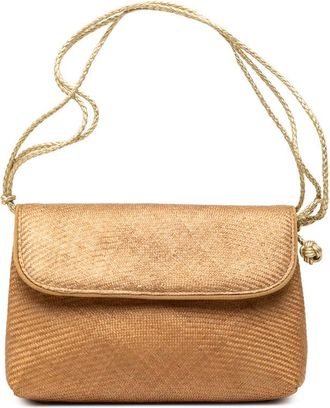 Bottega Veneta Pre-owned Bottega Veneta Metallic Raffia Intrecciato Shoulder Bag Ladies 10927209146BRU