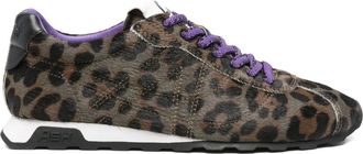 Ash Kill Bill leren sneakers met luipaardprint - Bruin