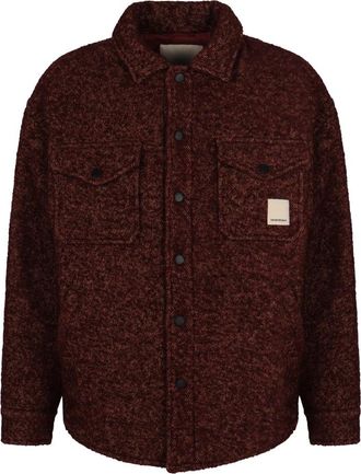 Emporio Armani New York Capsule Collection Boucl&eacute; Blouson van Wolmix - Heren - Zomerjassen - Rood - M - Wol - Jassen