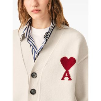 Ami Ami De Caur Intarsia-knit Cardigan