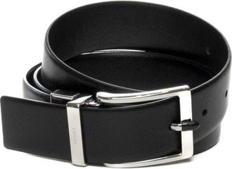 Guess Milano Saffiano Leren Riem - unisex - Riemen - Zwart - M - Leer - Accessoires