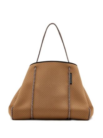 State of Escape perforated shoulder tote bag - Brown