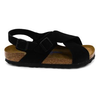 Birkenstock Schoenen, Dames, Zwart, 37 EU, Leer, Comfortabele en stijlvolle platte sandalen