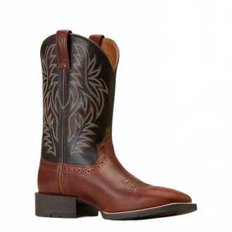 Ariat Mens Sport Wide Square Toe Western Boots In Brown