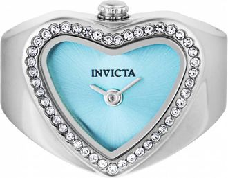 Invicta Mini Angel Quartz Light Blue Dial Ladies Ring Watch 49573