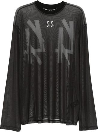 44 Label Group Logo-print Mesh T-shirt