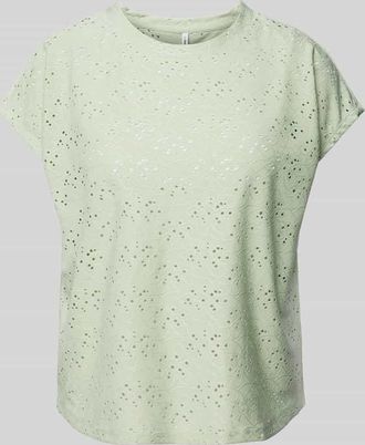 Only Regular Fit T-Shirt mit Ausbrenner-Effekt Modell SMILLA in Mint, Gr&ouml;&szlig;e XS