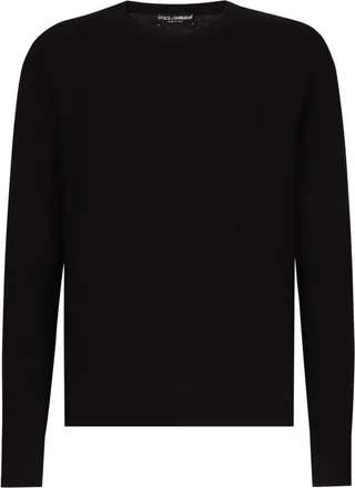 Dolce & Gabbana Crew-neck sweater - men - Cashmere/Virgin Wool/Polyamide/Polyurethane/Spandex/Elastane - 44 - Black