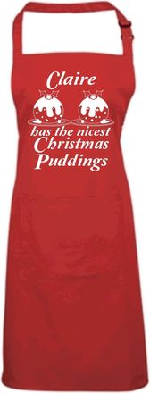Edward Sinclair Name HAS The Nicest Christmas Puddings Red Apron