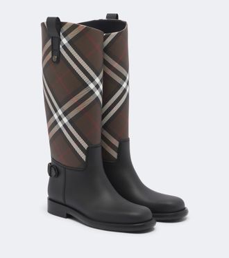 Burberry Cavalier Burberry Check rain boots