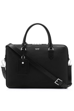 Tom Ford SOFT GRAIN LEATHER ELLIOT BRIEFCASE Size: OS, colour: BLACK