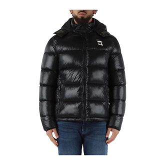 Karl Lagerfeld Winter Jackets, male, Black, Size: 2XL NFT Piumino