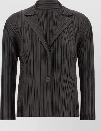 Pleats Please Issey Miyake pleated single-breasted blazer