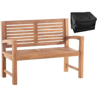 Clp Banco De Teca De 120 Cm Con Cubierta Protectora Halden