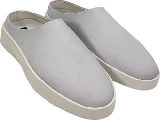 Wolf & Shepherd Cruise Slipper Mens Gray Leather Round Toe Mule HTAT1468