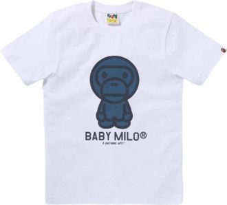 A Bathing Ape (WMNS) A Bathing Ape Denim Baby Milo T-Shirt White 2L80-210-026-WHT