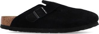 Birkenstock Zachte voetbedsandalen - Heren - Slip ons - Zwart - 36 EU - Leer - Schoenen