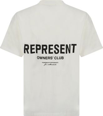Represent Mens Cotton T-Shirt Flat White T-Shirts And Polos