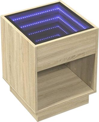 vidaXL Vidaxl - Coffee Table with Infinity led Sonoma Oak 40x40x50 cm