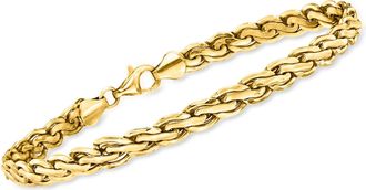 Ross-Simons 14kt Yellow Gold Flat Rope-Chain Bracelet