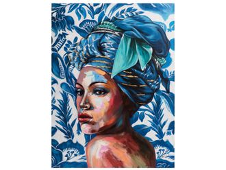 Schubiger M&ouml;bel Bild Dame in Blau