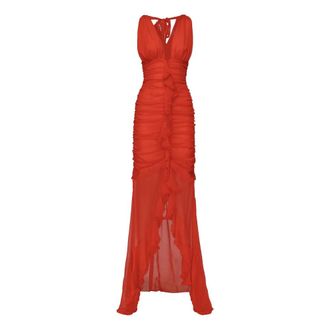 For Love & Lemons Kleedjes, Dames, Rood, L, Rode Kayta Gown Jurk