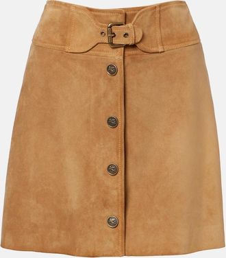 Etro Belted suede miniskirt