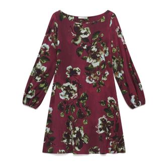 Maliparmi Maliparmi - Frosted Blossom Jurk - Dames - Jurken - Veelkleurig - Maat: 2XL Viscose