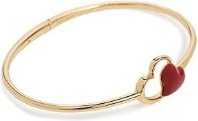 Kate Spade New York Metal Hinge Bangle Womens Bracelet Dark Scarlet, Brass