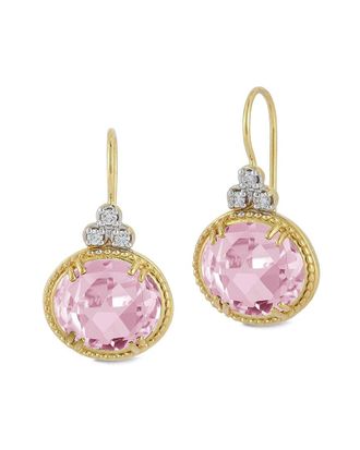 I.Reiss Company 14K 7.93 Ct. Tw. Diamond & Rose Quartz Earrings