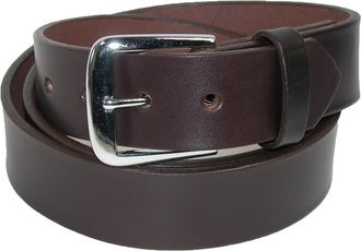 Boston Leather Mens Big & Tall Leather 1 1/2 Inch Bridle Belt