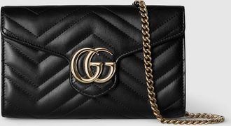 Gucci GG Marmont Wallet On Chain, Black, Leather